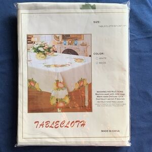 NIP Fine Embroidered Kitchen Table Cloth (Size: 70 X 90” - 1 PC)